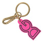 Chic Gold and Pink Logo Keychain