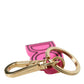 Chic Gold and Pink Logo Keychain