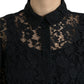 Elegant Floral Lace Blouse Top