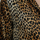 Elegant Brown Animal Print Silk Blouse