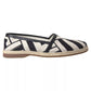 Elegant Striped Leather Espadrilles