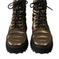 Bronze Plateau Padded Boots with DG Logo Plate