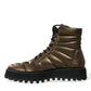 Bronze Plateau Padded Boots with DG Logo Plate