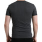 Elegant Dark Gray Crew Neck Tee