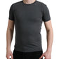 Elegant Dark Gray Crew Neck Tee