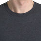 Elegant Dark Gray Crew Neck Tee