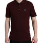 Elegant Maroon Cotton Blend Polo Tee