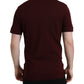 Elegant Maroon Cotton Blend Polo Tee