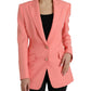 Chic Pink Peak Lapel Blazer