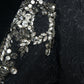 Elegant Embellished Black Overcoat Jacket