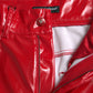 Chic Red High Waist Skinny Pants