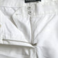 Elegant White Tapered Mid Waist Pants