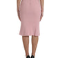 Elegant High Waist Pencil Skirt in Pink