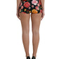 Multicolor Silk High Waist Hot Pants