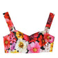 Exquisite Floral Bustier Crop Top