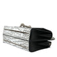 Metallic Silver Alligator Leather Mini Bag