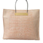 Alligator Leather Chic Pink Tote Bag