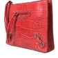 Exotic Red Alligator Leather Clutch