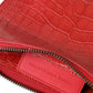 Exotic Red Alligator Leather Clutch