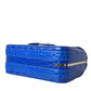 Alligator Skin Mini Shoulder Bag - Elegant Blue