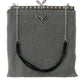 Elegant Silver Mesh Shoulder Evening Bag