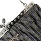 Elegant Silver Mesh Shoulder Evening Bag