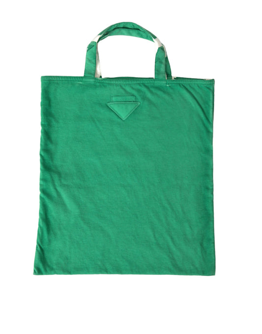 Elegant Green Fabric Tote Bag