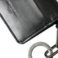 Black Leather Bifold Logo Card Holder Keyring Wallet