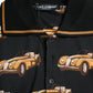 Black Car Print Short Sleeve Polo T-shirt