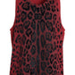 Red Leopard Print Sleeveless Tank T-shirt