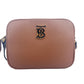 Small Leather Tan Camera Crossbody TB Logo Bag