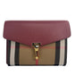 Macken Small Crimson House Check Leather Crossbody Bag