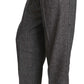 Elegant Gray Wool-Blend Trousers