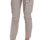 Chic Khaki Cotton Blend Trousers