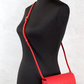 Hampshire Small Red Embossed Logo Smooth Leather Crossbody Bag