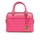 Travel XS Carmine Pink Leather Duffle Crossbody Handbag Purse