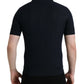 Dark Blue Collared Short Sleeve Polo T-shirt