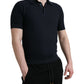 Dark Blue Collared Short Sleeve Polo T-shirt