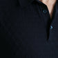 Dark Blue Collared Short Sleeve Polo T-shirt