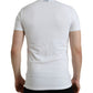 White Cotton Round Neck Crewneck Underwear T-shirt