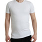 White Cotton Round Neck Crewneck Underwear T-shirt