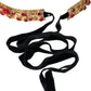 Gold Brass Red Roses Crystal Jewel Waist Belt