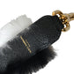 Black White Lapin Fur Accessory Shoulder Strap