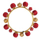 Gold Brass Red RUNWAY Sicilia Natale Roses Bracelet