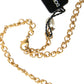 Gold Brass Chain Pearl Pendant Charm Necklace