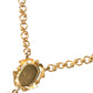 Gold Brass Chain Pearl Pendant Charm Necklace