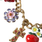 Gold Chain Rose Cross Strawberry Star Pendant Necklace