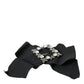 Black Swarovski Crystal Embellished Hair Clip