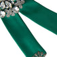 Green Satin Bird Crystal Women Hair Clip