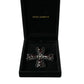 Black Crystals Embellished Cross Pin Brooch